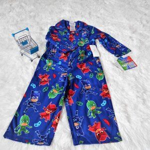 PJ Masks Flannel Pajama Set Toddler Blue 2T